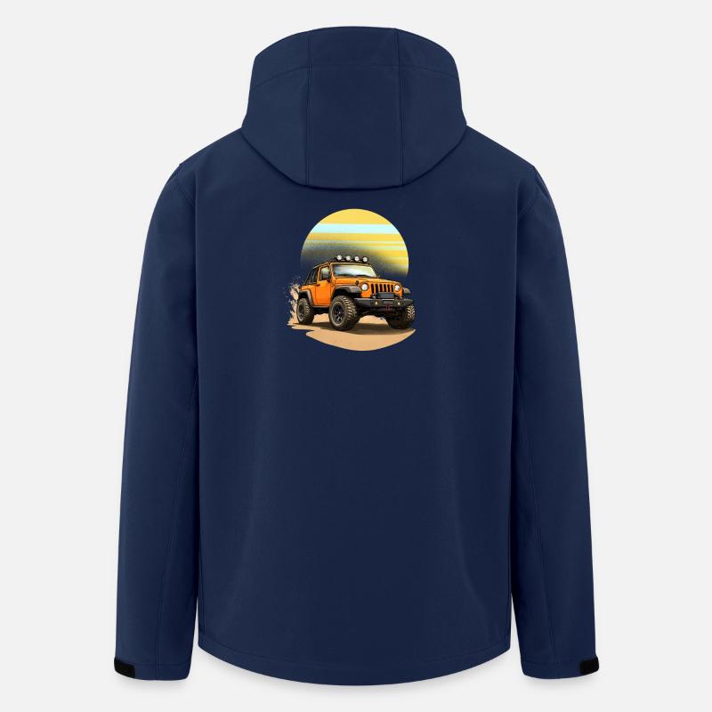 Offroad-4x4 Offroad-Auto orange - Recycelte Männer Softshell-Jacke von Stanley/Stella - Navy