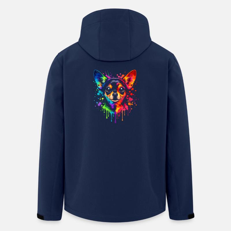 Chihuahua | Art pop pour petits chiens - Veste softshell homme en polyester recyclé Stanley/Stella - marine