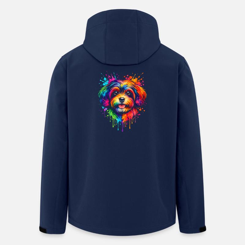 Havaneser | Kleinhund Pop Art - Recycelte Männer Softshell-Jacke von Stanley/Stella - Navy