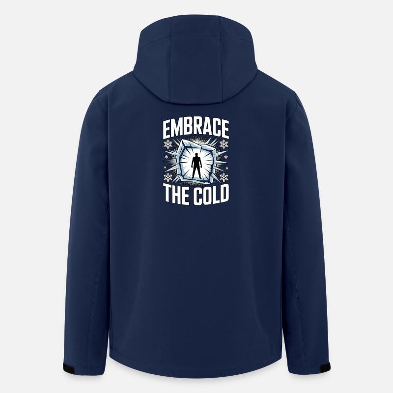 Embrace The Cold Eisbaden Kältetherapie - Men’s Recycled Softshell Jacket by Stanley/Stella - navy