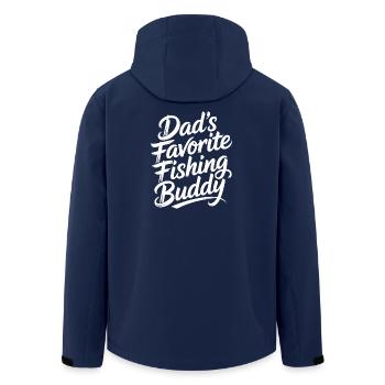 Vaters Lieblings Angelbuddy - Recycelte Männer Softshell-Jacke von Stanley/Stella - Navy - Hinten - AI Model Male 185 light (185cm)
