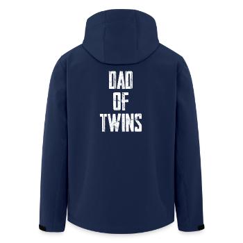 Dad of Twins - Recycelte Männer Softshell-Jacke von Stanley/Stella - Navy - Hinten - AI Model Male 185 light (185cm)