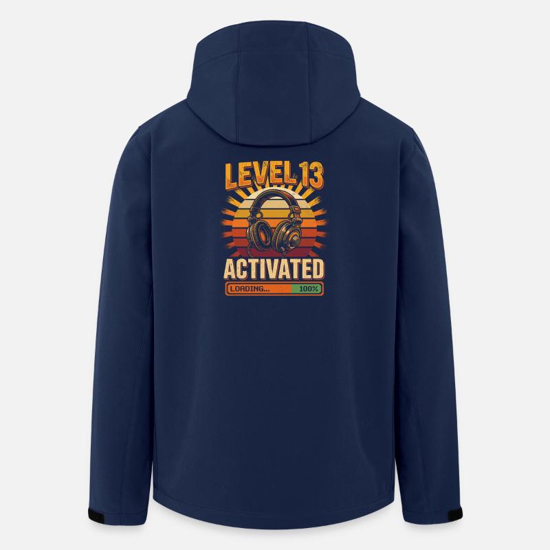 Level 13 Activate Retro Headset - Men’s Recycled Softshell Jacket by Stanley/Stella - navy