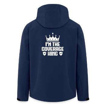 Insurance Agent Costume Coverage King Medicare - Recycelte Männer Softshell-Jacke von Stanley/Stella - Navy - Hinten - AI Model Male 185 light (185cm)