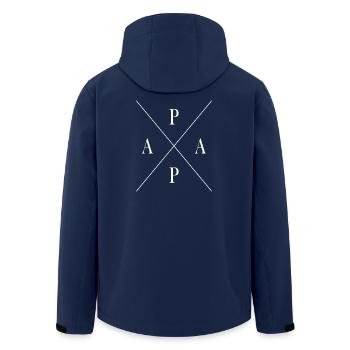 Papa Werdender Papa - Recycelte Männer Softshell-Jacke von Stanley/Stella - Navy - Hinten - AI Model Male 185 light (185cm)
