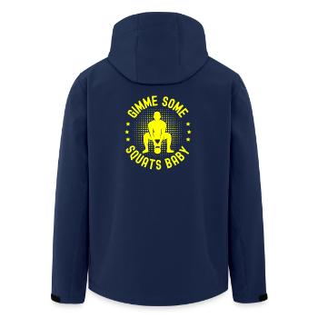 Fitness Fanatics Gimme Some Squats Baby - Recycelte Männer Softshell-Jacke von Stanley/Stella - Navy - Hinten - AI Model Male 185 light (185cm)