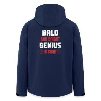 Glatzköpfiges Brillantes Genie - Recycelte Männer Softshell-Jacke von Stanley/Stella - Navy - Hinten - AI Model Male 185 light (185cm)