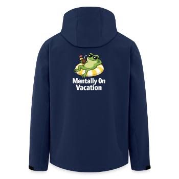  Mental Im Urlaub Frosch Lustiger Sommer - Recycelte Männer Softshell-Jacke von Stanley/Stella - Navy - Hinten - AI Model Male 185 light (185cm)