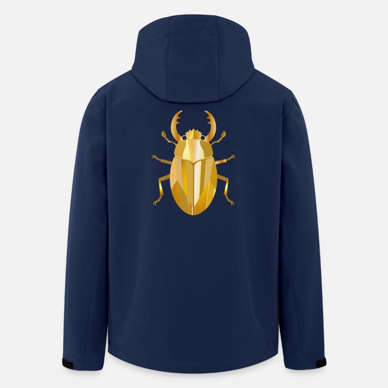 Goldener Scarabäus Symbol Stil - Recycelte Männer Softshell-Jacke von Stanley/Stella - Navy