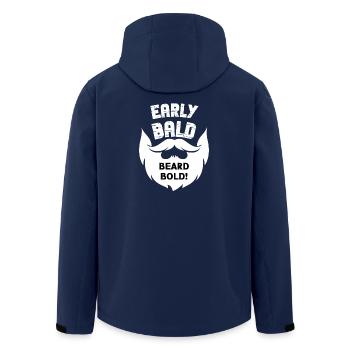 Frühes Bald Beard Bold - Recycelte Männer Softshell-Jacke von Stanley/Stella - Navy - Hinten - AI Model Male 185 light (185cm)