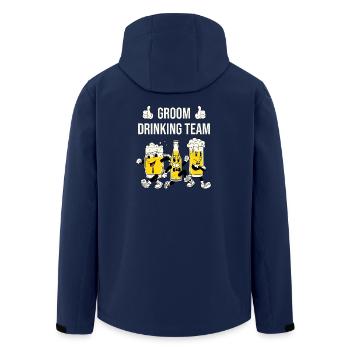 Bräutigam-Trinkteam - Recycelte Männer Softshell-Jacke von Stanley/Stella - Navy - Hinten - AI Model Male 185 light (185cm)