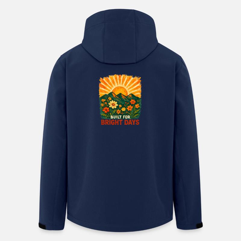 Sonnenaufgangs Blumenlandschaft - Recycelte Männer Softshell-Jacke von Stanley/Stella - Navy