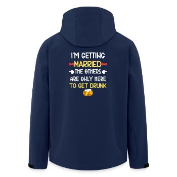 Bräutigam Die anderen werden betrunken - Recycelte Männer Softshell-Jacke von Stanley/Stella - Navy - Hinten - AI Model Male 185 light (185cm)