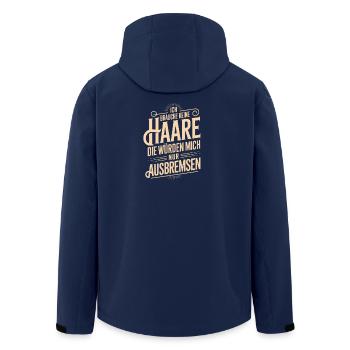 Glatze Glatzkopf Glatzenträger Geschenk - Recycelte Männer Softshell-Jacke von Stanley/Stella - Navy - Hinten - AI Model Male 185 light (185cm)