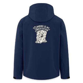 Climbing Men Meditation - Recycelte Männer Softshell-Jacke von Stanley/Stella - Navy - Hinten - AI Model Male 185 light (185cm)