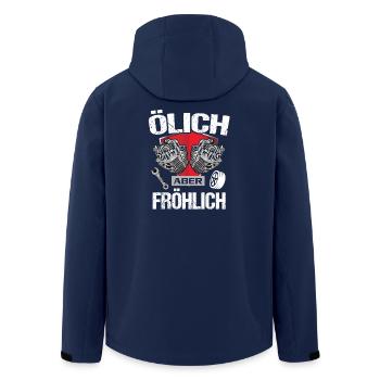 Öl- und Motoren KFZ Mechaniker - Recycelte Männer Softshell-Jacke von Stanley/Stella - Navy - Hinten - AI Model Male 185 light (185cm)