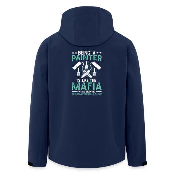 House Painter Hilarious Designs Unique Gifts - Recycelte Männer Softshell-Jacke von Stanley/Stella - Navy - Hinten - AI Model Male 185 light (185cm)