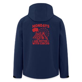 Circus Mondays Are Better With Circus Performer - Men’s Recycled Softshell Jacket by Stanley/Stella - navy - Back - AI Model Male 185 light (185cm)