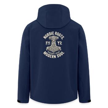 Germanic Nordic Roots - Men’s Recycled Softshell Jacket by Stanley/Stella - navy - Back - AI Model Male 185 light (185cm)