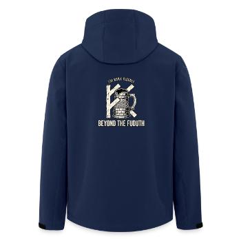 Germanic Runes Beer - Men’s Recycled Softshell Jacket by Stanley/Stella - navy - Back - AI Model Male 185 light (185cm)