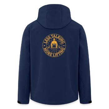 Fitness Motivation Bodybuilder More Lifting Gym - Recycelte Männer Softshell-Jacke von Stanley/Stella - Navy - Hinten - AI Model Male 185 light (185cm)
