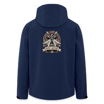 Heavy Metal Guitar Runes - Men’s Recycled Softshell Jacket by Stanley/Stella - navy - Back - AI Model Male 185 light (185cm)