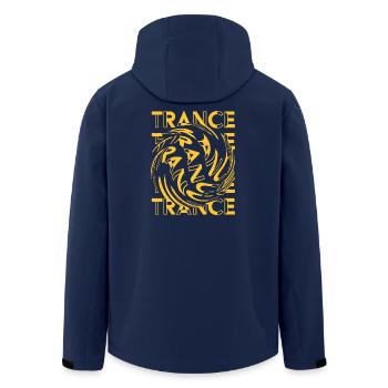 Trance-Musik – Groovy Trance Uplifting - Recycelte Männer Softshell-Jacke von Stanley/Stella - Navy - Hinten - AI Model Male 185 light (185cm)