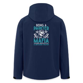 House Painter Hilarious Designs Unique Gifts - Recycelte Männer Softshell-Jacke von Stanley/Stella - Navy - Hinten - AI Model Male 185 light (185cm)