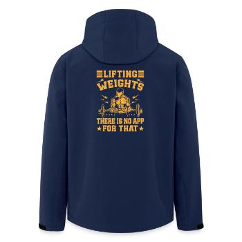 Fitness Motivation Bodybuilder Lifting Weights Gym - Recycelte Männer Softshell-Jacke von Stanley/Stella - Navy - Hinten - AI Model Male 185 light (185cm)