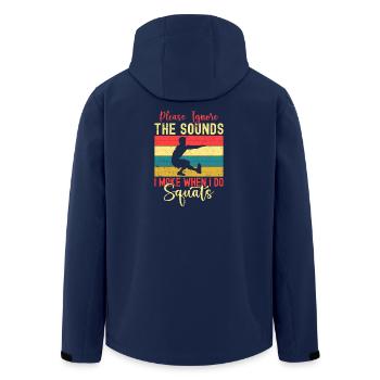 Fitness Fanatics Ignore The Sounds Make Squats - Recycelte Männer Softshell-Jacke von Stanley/Stella - Navy - Hinten - AI Model Male 185 light (185cm)