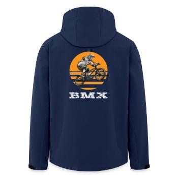 BMX (BMK) - Recycelte Männer Softshell-Jacke von Stanley/Stella - Navy - Hinten - AI Model Male 185 light (185cm)