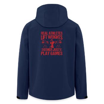 Fitness Motivation Bodybuilder Lift Weights Other - Recycelte Männer Softshell-Jacke von Stanley/Stella - Navy - Hinten - AI Model Male 185 light (185cm)