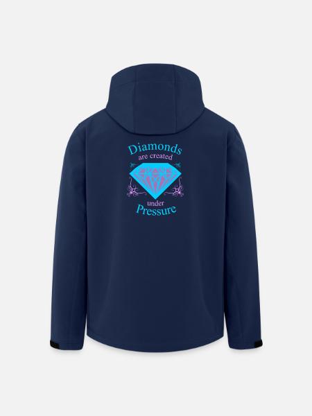 Diamant unter Druck Kraftmotiv - Recycelte Männer Softshell-Jacke von Stanley/Stella - Navy