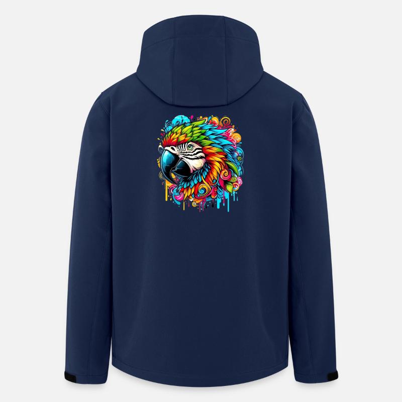 Papagei - Recycelte Männer Softshell-Jacke von Stanley/Stella - Navy