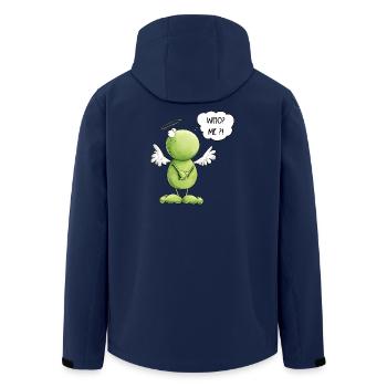 Frosch Engel Unschuld Who Me Spruch - Recycelte Männer Softshell-Jacke von Stanley/Stella - Navy - Hinten - AI Model Male 185 light (185cm)