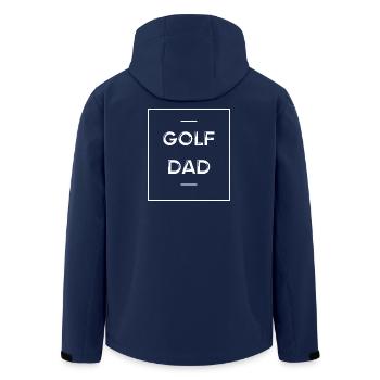 Originelles Geschenk für golfbegeisterten Papa - Recycelte Männer Softshell-Jacke von Stanley/Stella - Navy - Hinten - AI Model Male 185 light (185cm)