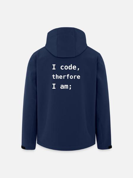 Ich programmiere, also bin ich - Recycelte Männer Softshell-Jacke von Stanley/Stella - Navy