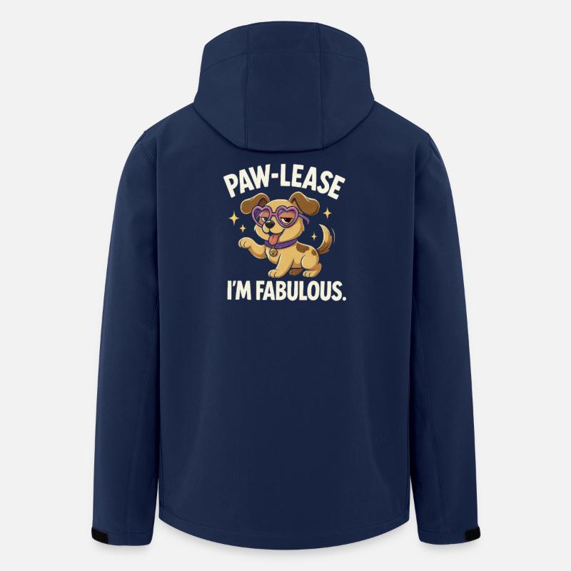 Pawlease Im Fabulous - Recycelte Männer Softshell-Jacke von Stanley/Stella - Navy