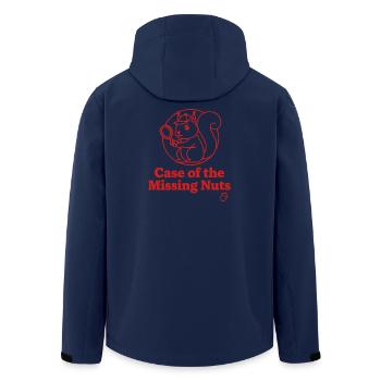 Case of the Missing Nuts Squirrel - Men’s Recycled Softshell Jacket by Stanley/Stella - navy - Back - AI Model Male 185 light (185cm)