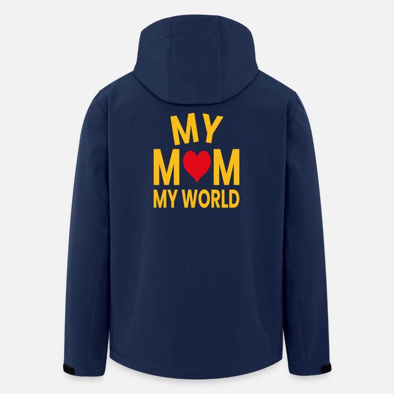 Ma mère, mon monde - Veste softshell homme en polyester recyclé Stanley/Stella - marine