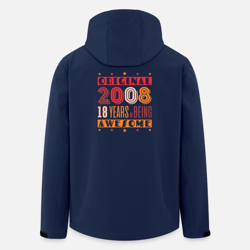 Retro-Jubiläum 2008: 18 Jahre - Recycelte Männer Softshell-Jacke von Stanley/Stella - Navy
