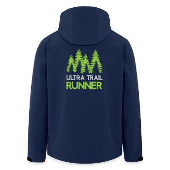 Ultra Trail Runner - Recycelte Männer Softshell-Jacke von Stanley/Stella - Navy - Hinten - AI Model Male 185 light (185cm)
