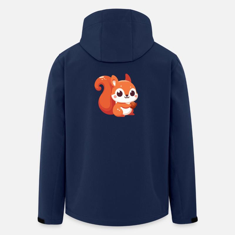 Chibi Eichhörnchen Kawaii - Recycelte Männer Softshell-Jacke von Stanley/Stella - Navy