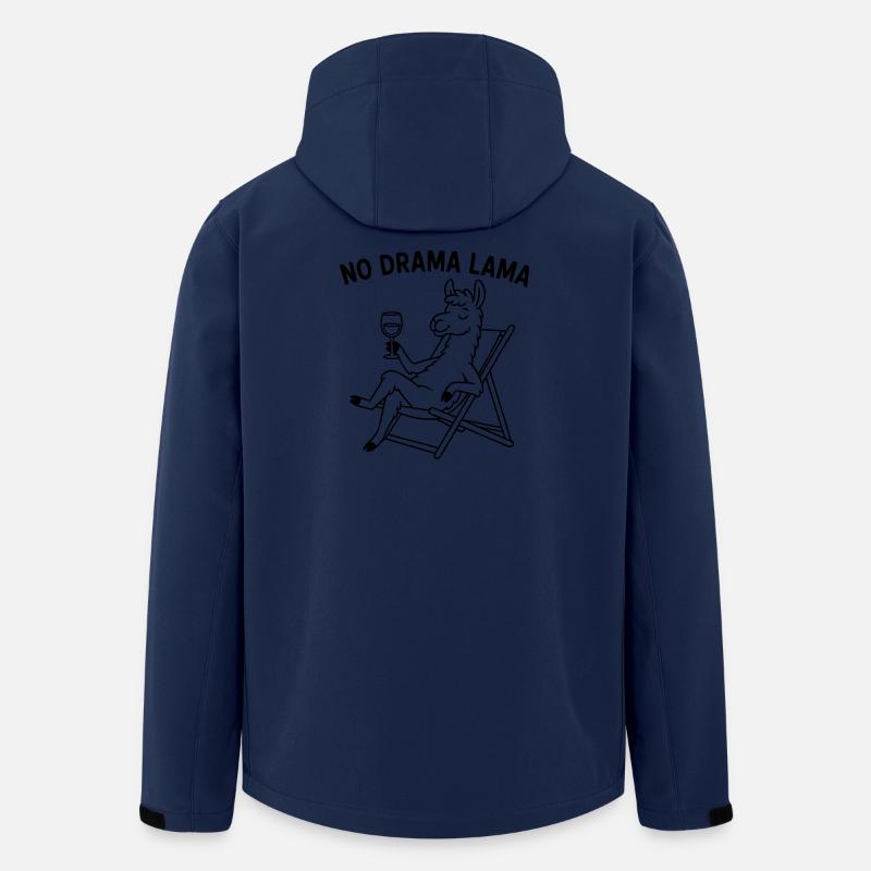 NoDramaLamaWein - Recycelte Männer Softshell-Jacke von Stanley/Stella - Navy