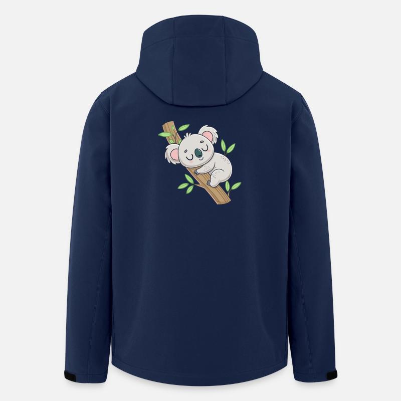 Schlafender Koala auf dem Ast - Recycelte Männer Softshell-Jacke von Stanley/Stella - Navy