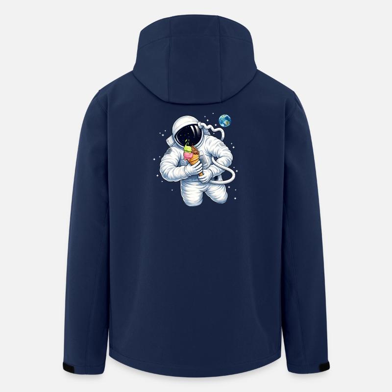 Astronaut mit Eiscreme im Weltall  - Men’s Recycled Softshell Jacket by Stanley/Stella - navy