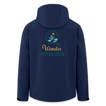 Wunder Entdecker - Recycelte Männer Softshell-Jacke von Stanley/Stella - Navy - Hinten - AI Model Male 185 light (185cm)