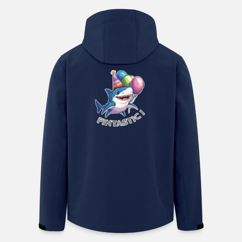 Jaw-some Celebration - Men’s Recycled Softshell Jacket Discoverer by Stanley/Stella - navy