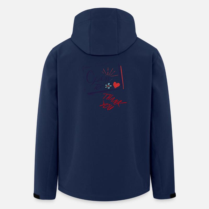 Danke Thank you - Recycelte Männer Softshell-Jacke von Stanley/Stella - Navy