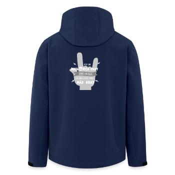 Humorvolles Mallorca Papa Papi Motiv - Recycelte Männer Softshell-Jacke von Stanley/Stella - Navy - Hinten - AI Model Male 185 light (185cm)